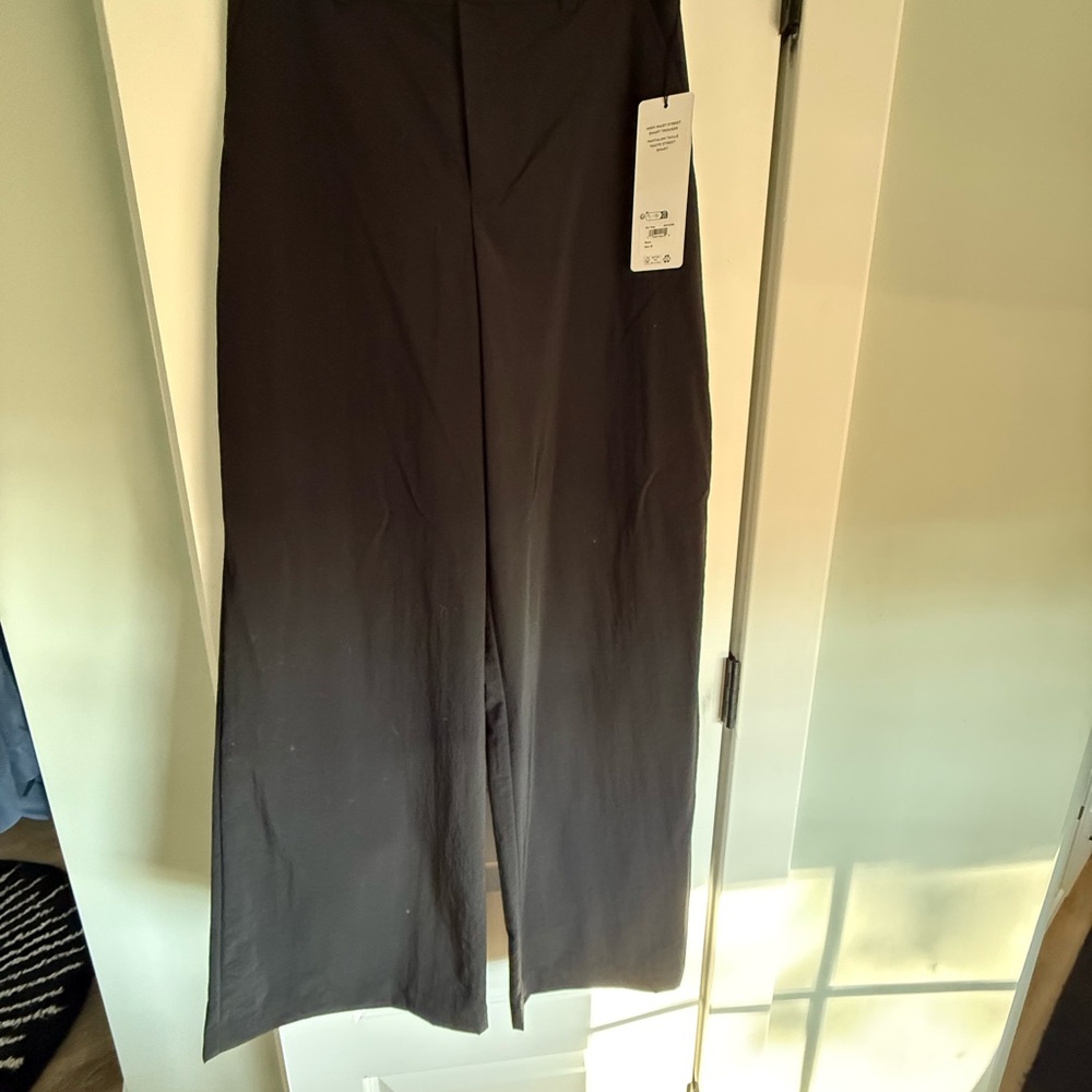 ALO Yoga Black High Waist Street Smart Trousers